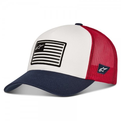 FLAG SNAPBACK HAT WHT/NAVY/RED OS