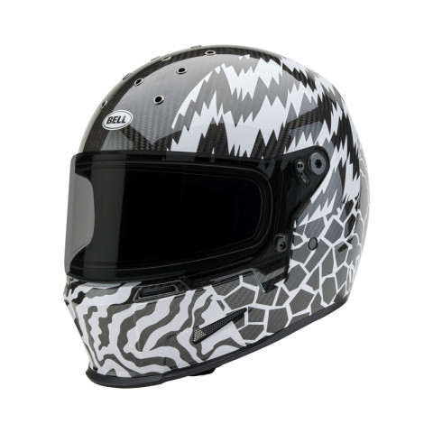 Casque BELL Eliminator Carbon - Deathspray Gloss Black/White/Black