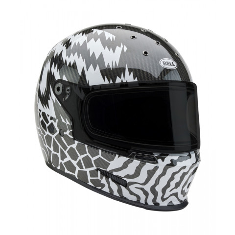 Casque BELL Eliminator Carbon - Deathspray Gloss Black/White/Black