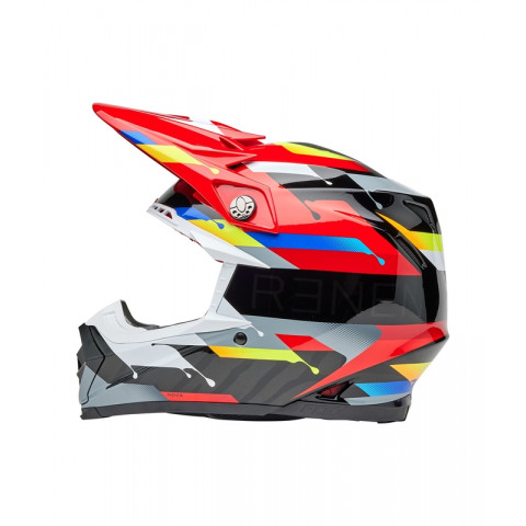 Casque BELL Moto-9S Flex - Renen Nova Gloss Black/Red