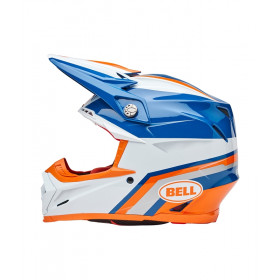 Casque BELL Moto-9S Flex - Merchant Gloss Orange/Blue