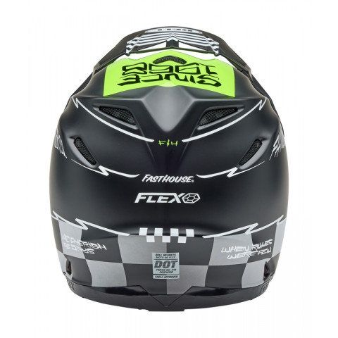 Casque BELL Moto-9S Flex - Fasthouse Smoke Bomb Matte Gloss Black/HiViz Yellow