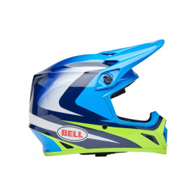 Casque BELL MX-9 Mips - Jackal Gloss Blue/Hi-Viz Yellow