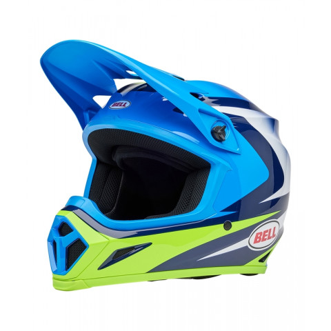 Casque BELL MX-9 Mips - Jackal Gloss Blue/Hi-Viz Yellow