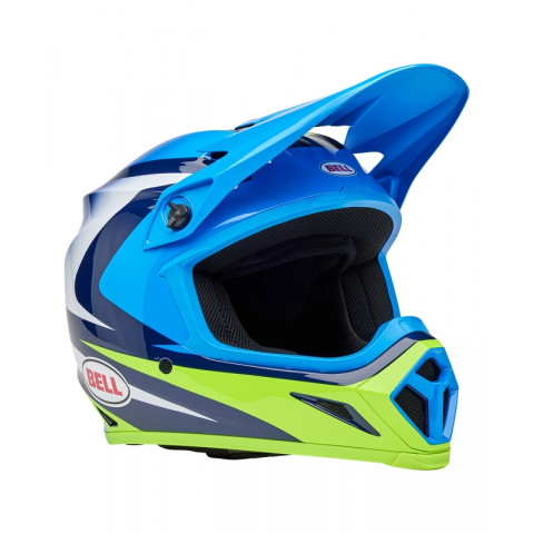 Casque BELL MX-9 Mips - Jackal Gloss Blue/Hi-Viz Yellow