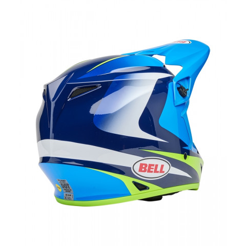 Casque BELL MX-9 Mips - Jackal Gloss Blue/Hi-Viz Yellow