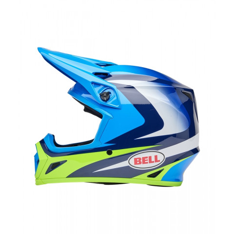 Casque BELL MX-9 Mips - Jackal Gloss Blue/Hi-Viz Yellow