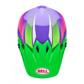 Casque BELL MX-9 Mips - Jackal Gloss Hi-Viz Green/Purple