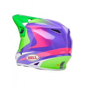 Casque BELL MX-9 Mips - Jackal Gloss Hi-Viz Green/Purple