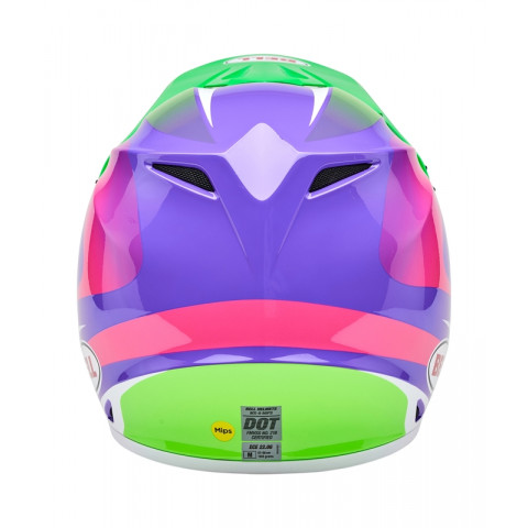 Casque BELL MX-9 Mips - Jackal Gloss Hi-Viz Green/Purple