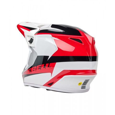 Casque BELL MX-9 Mips - Rift Gloss Red/White