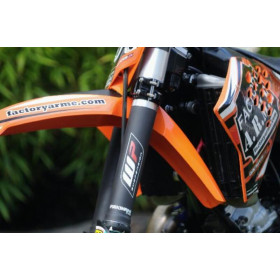 Protection de fourche supérieure RFX Race Series Forkshrink logo WP - blanc/orange