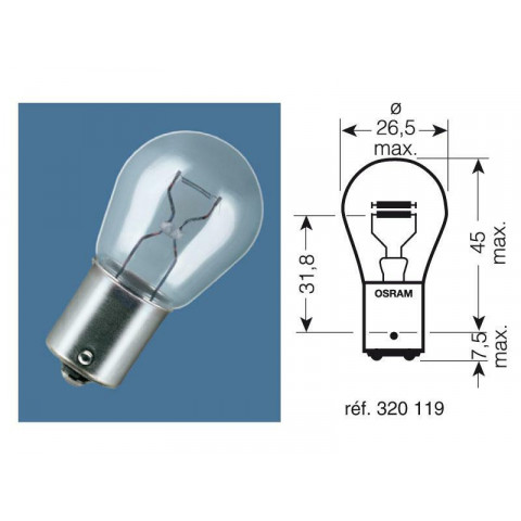 Ampoule OSRAM Original Line P21/5W 12V 21/5W - x10