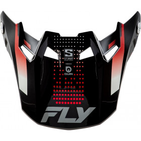 Visière FLY RACING Formula S Carbon Protocol - noir carbone/rouge