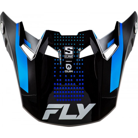 Visière FLY RACING Formula S Carbon Protocol - noir carbone/bleu