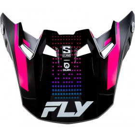 Visière FLY RACING Formula S Carbon Protocol - noir carbone/bleu/rose