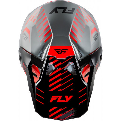 Casque FLY RACING Formula CP Slice - gris/rouge/noir