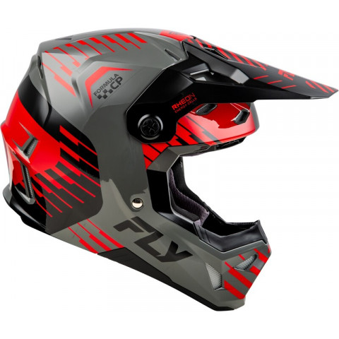 Casque FLY RACING Formula CP Slice - gris/rouge/noir