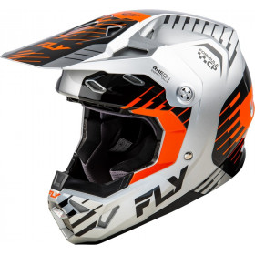 Casque FLY RACING Formula CP Slice - gris/orange/noir