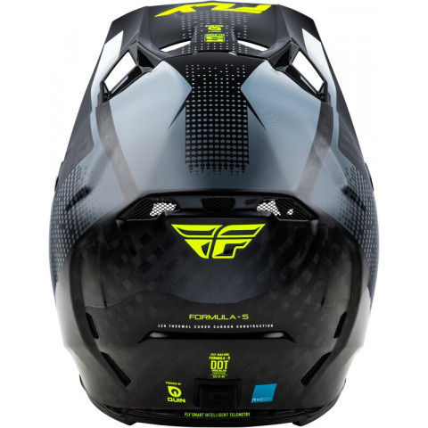 Casque FLY RACING Formula S Carbon Protocol - noir carbone/gris/Hi-Vis