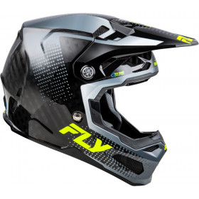 Casque FLY RACING Formula S Carbon Protocol - noir carbone/gris/Hi-Vis