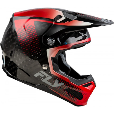 Casque FLY RACING Formula S Carbon Protocol - noir carbone/rouge