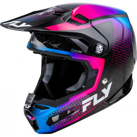 Casque FLY RACING Formula S Carbon Protocol - noir carbone/bleu/rose