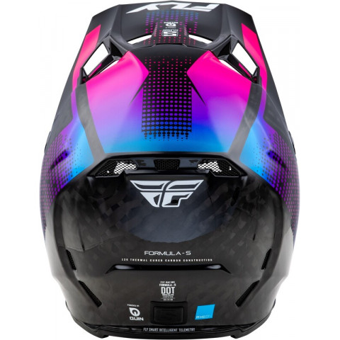 Casque FLY RACING Formula S Carbon Protocol - noir carbone/bleu/rose