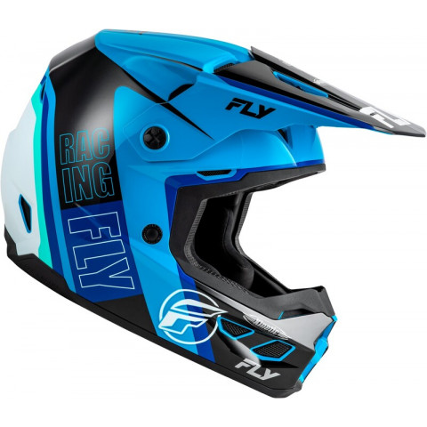 Casque FLY RACING Kinetic Rally - bleu/noir/blanc