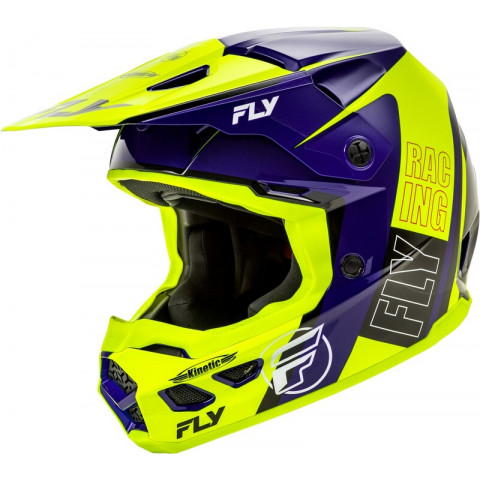 Casque FLY RACING Kinetic Rally - Hi-Vis/bleu/noir