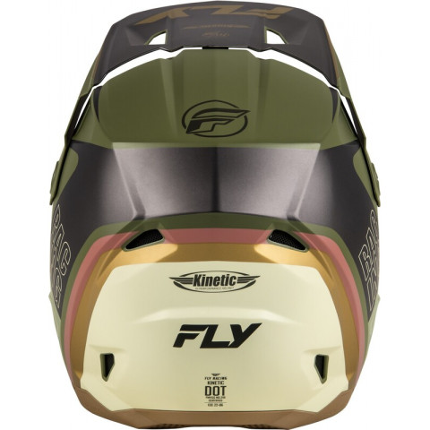 Casque FLY RACING Kinetic Rally - Matte Moss Grey/Khaki/Off-White