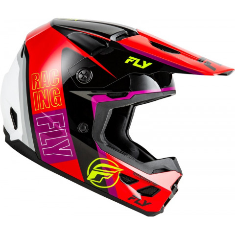 Casque FLY RACING Kinetic Rally - rouge/noir/blanc