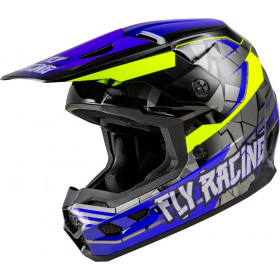 Casque enfant FLY RACING Kinetic Scorched - bleu/gris/Hi-Vis