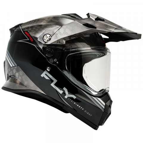 Casque FLY RACING Trekker Krypyek Conceal - noir/gris/blanc