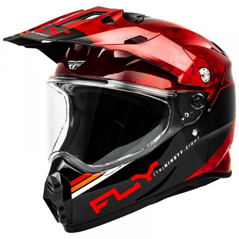 Casque FLY RACING Trekker Krypyek Conceal - rouge/noir