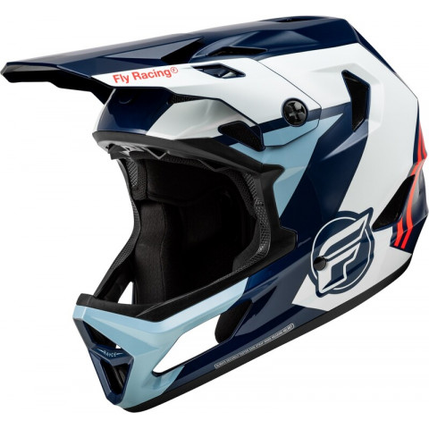 Casque enfant vélo FLY RACING Rayce - rouge/blanc/bleu