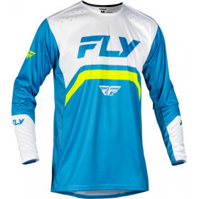 Maillot vélo FLY RACING Rayce - bleu/blanc/vert citron