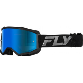 Masque FLY RACING Zone noir - écran Sky Blue fumé