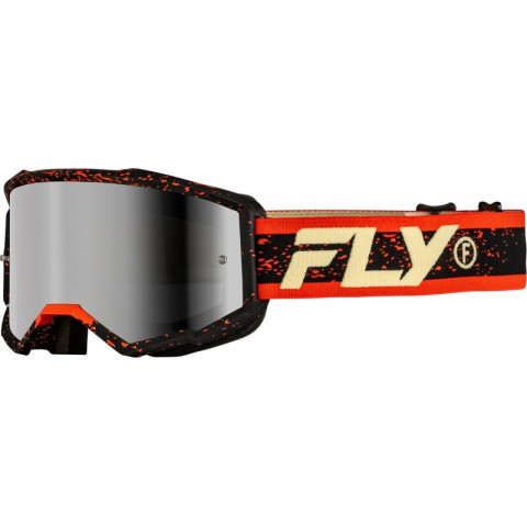 Masque FLY RACING Zone noir/rouge - écran argent fumé