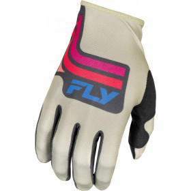 Gants enfant FLY RACING Lite S.E. Vice - gris clair/rose/corail