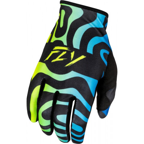 Gants FLY RACING Lite S.E. Zen - noir/bleu/Hi-Vis