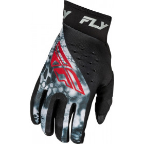 Gants FLY RACING Pro Lite Kryptek - noir/rouge/gris