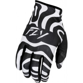 Gants enfant FLY RACING Lite L.E. Abyss - blanc/noir