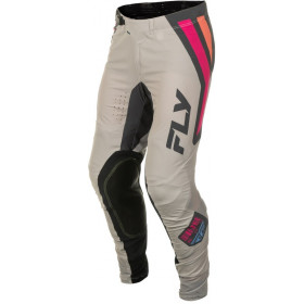 Pantalon FLY RACING Lite S.E. Vice - gris clair/rose/corail