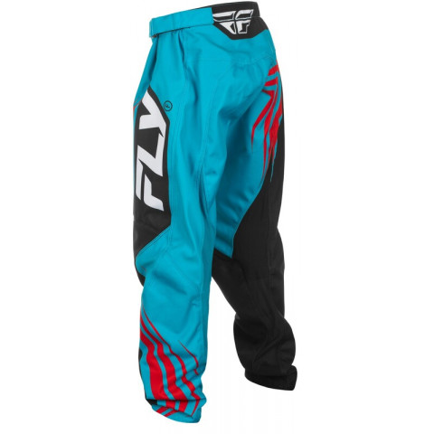 Pantalon enfant FLY RACING F-16 - Cyan/noir/rouge