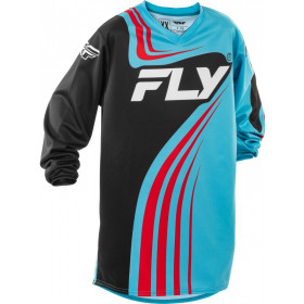 Maillot enfant FLY RACING F-16 - cyan/noir/rouge