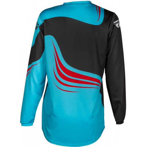 Maillot enfant FLY RACING F-16 - cyan/noir/rouge