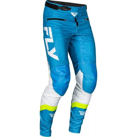 Pantalon vélo FLY RACING Rayce - bleu/blanc/vert citron