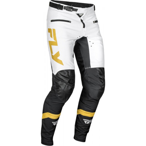 Pantalon vélo FLY RACING Rayce - blanc/noir/or