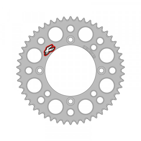 Couronne RENTHAL aluminium ultra-light anti-boue 518U - 420